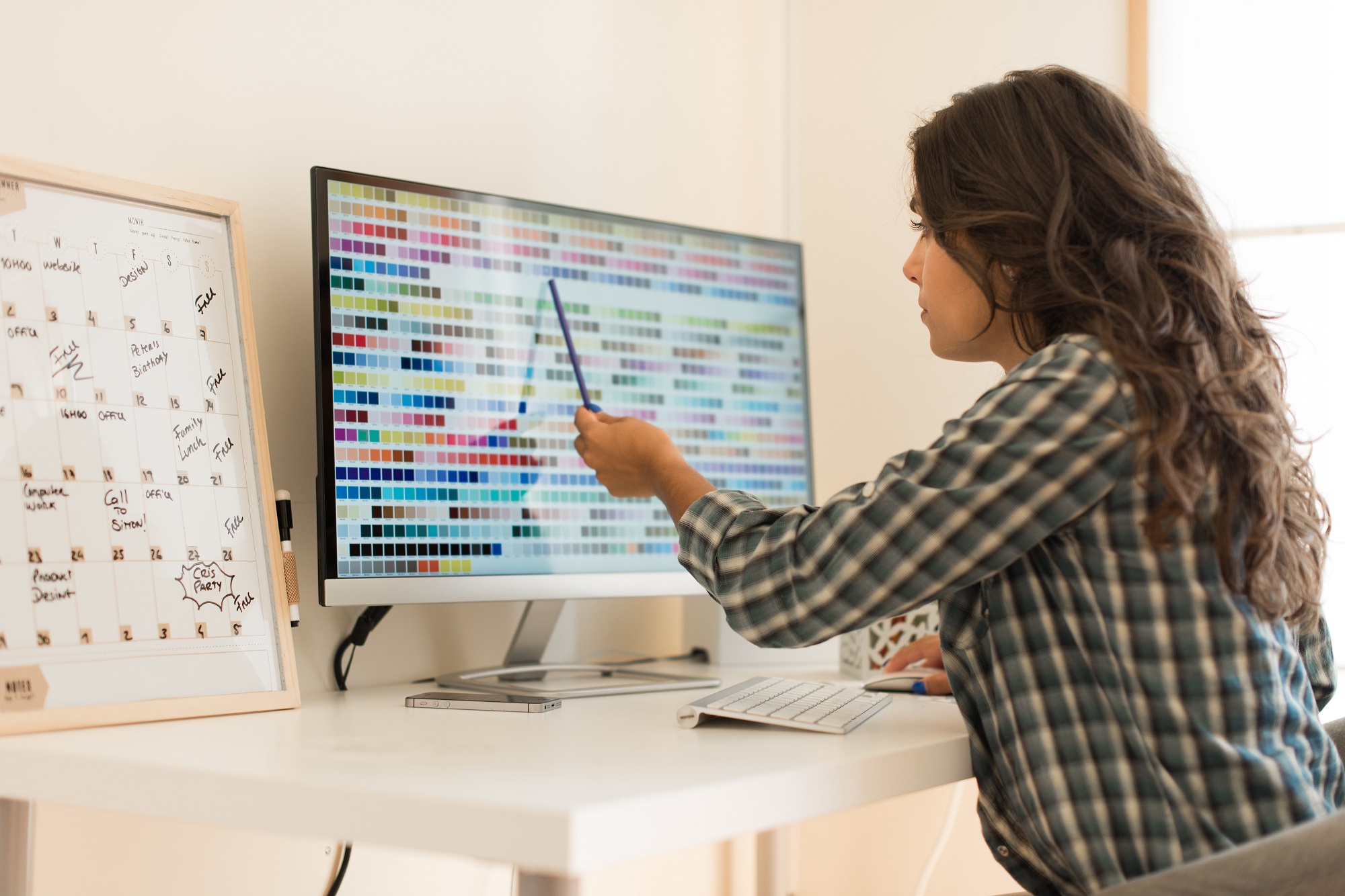 Graphic Designer Selecting Color