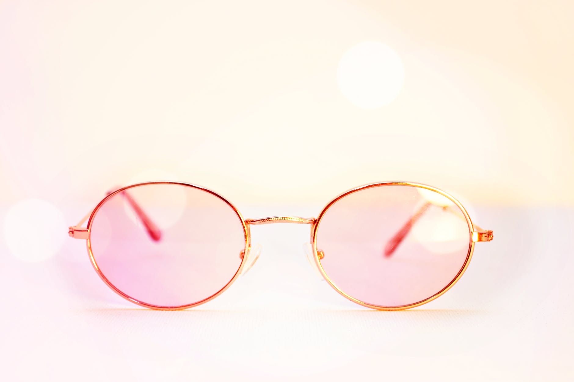 Light pink tinted glasses