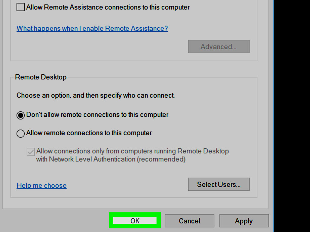 Remote connection failed. Hacking and Remote access. Remote settings. Allow. Your Computer can't connect to the Remote Computer because the connection broker.